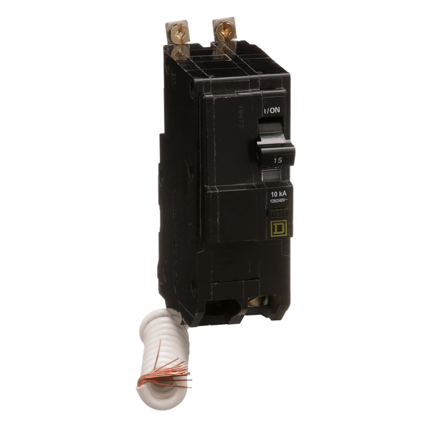 Schneider Electric QOB215EPD5237 Mini circuit breaker, QO, 15A, 2 pole, 120/240VAC, 10kA, bolt on, 30mA grd fault B, ring