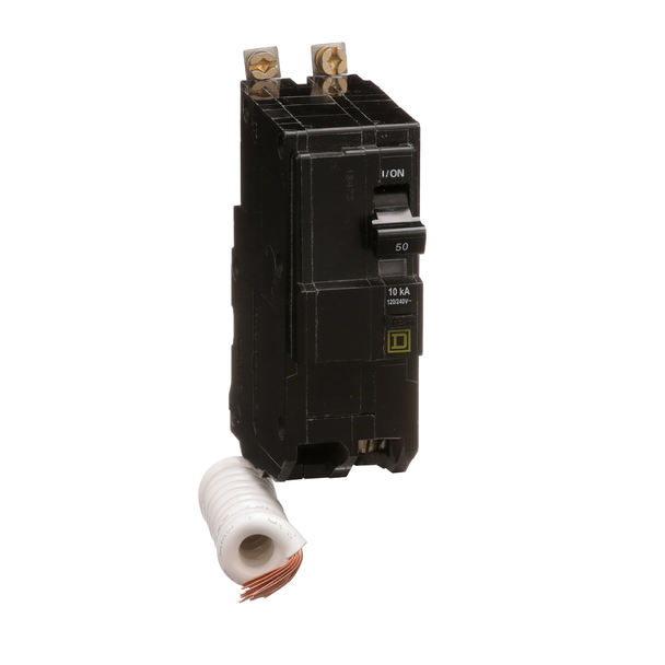 Schneider Electric QOB250EPD5238 Mini circuit breaker, QO, 50A, 2 pole, 120/240VAC, 10kA, bolt on, 30mA grd fault B, ring