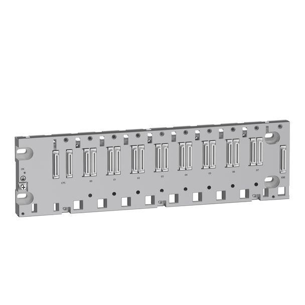 Schneider Electric BMEXBP0800H rack, Modicon X80, 8 slots, Ethernet backplane, ruggedized