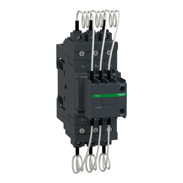 Schneider Electric LC1DPKU7 Capacitor contactor, TeSys Deca, 30 kVAR at 400 V/50 Hz, coil 240 V AC 50/60 Hz