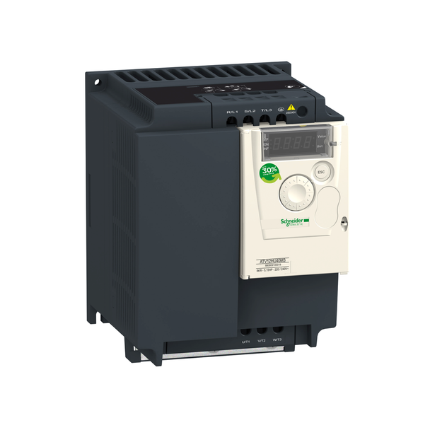 Schneider Electric ATV12HU30M3 variable speed drive, Altivar 12, 3kW, 200 to 240V, 3 phases, with heat sink