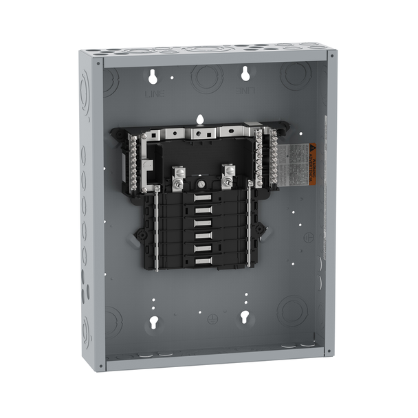 Schneider Electric QO112L125PG Load center, QO, 1 phase, 12 spaces, 12 circuits, 125A convertible main lugs, PoN, NEMA1, gnd bar, UL