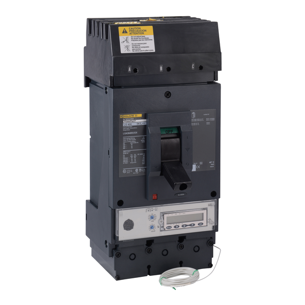 Schneider Electric LGA36400U53X Circuit breaker, PowerPacT L, 400A, 3 pole, 600VAC, 18kA, I-Line, Micrologic 5.3E, 80%, ABC