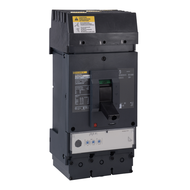 Schneider Electric LRA36400U33X Circuit breaker, PowerPacT L, 400A, 3 pole, 600VAC, 100kA, I-Line, MicroLogic 3.3S, 80%, ABC