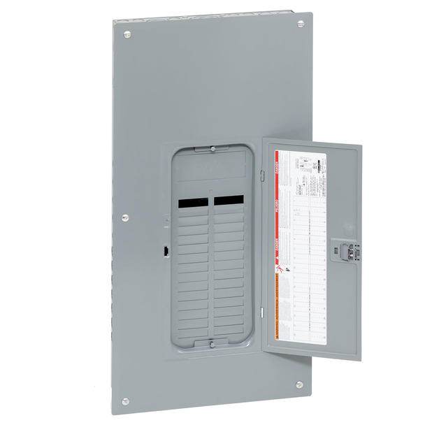 Schneider Electric QO130L200PGC Load center, QO, 1 phase, 30 spaces, 40 circuits, 200A convertible main lugs, PoN, NEMA1, gnd bar, combo cover