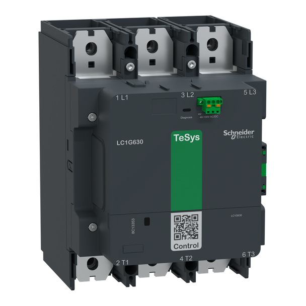 Schneider Electric LC1G630LSEN Contactor, high power, TeSys Giga, 3P(3NO), AC-3, <=440V 630A, standard version, 200-500V AC/DC wide band coil