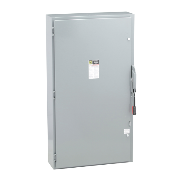 Schneider Electric H325N Safety switch, heavy duty, fusible, 400A, 4 wire, 3 pole, 1 neutral, 125hp, 240VAC/250VDC, NEMA 1