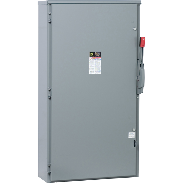 Schneider Electric H265R Safety switch, heavy duty, fusible, 400A, 2 pole, 250hp, 600VAC/DC, NEMA 3R