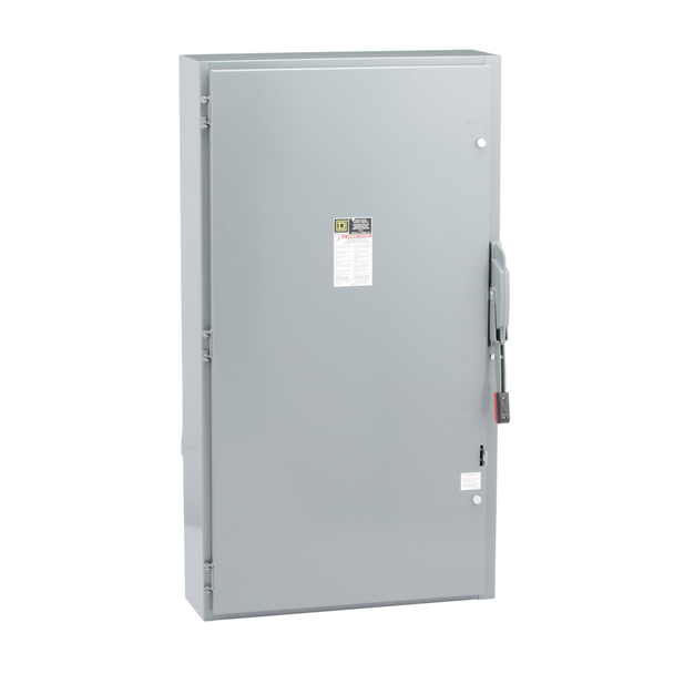 Schneider Electric H365N Safety switch, heavy duty, fusible, 400A, 4 wire, 3 pole, 1 neutral, 250hp, 600VAC/DC, NEMA 1