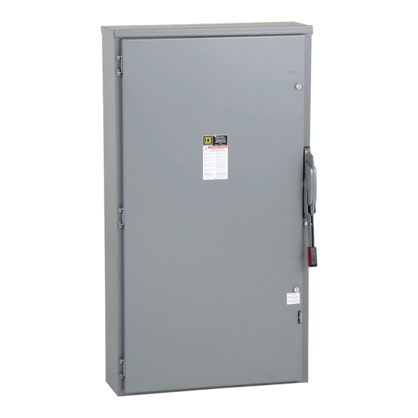 Schneider Electric HU365NR Safety switch, heavy duty, non fusible, 400A, 4 wire, 3 pole, 1 neutral, 350hp, 600VAC/DC, NEMA 3R