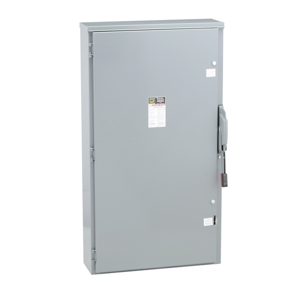 Schneider Electric H325NR Safety switch, heavy duty, fusible, 400A, 4 wire, 3 pole, 1 neutral, 125hp, 240VAC/250VDC, NEMA 3R