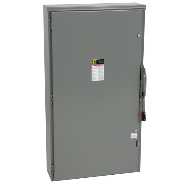 Schneider Electric H366R Safety switch, heavy duty, fusible, 600A, 3 wire, 3 pole, 500hp, 600VAC/DC, NEMA 3R