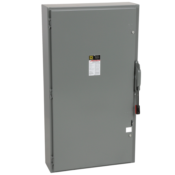 Schneider Electric H366N Safety switch, heavy duty, fusible, 600A, 4 wire, 3 pole, 1 neutral, 500hp, 600VAC/DC, NEMA 1