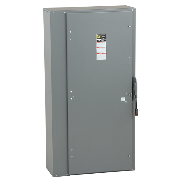 Schneider Electric H228N Safety switch, heavy duty, fusible, 1200A, 2 pole, 50hp, 240VAC/250VDC, neutral factory installed, NEMA1