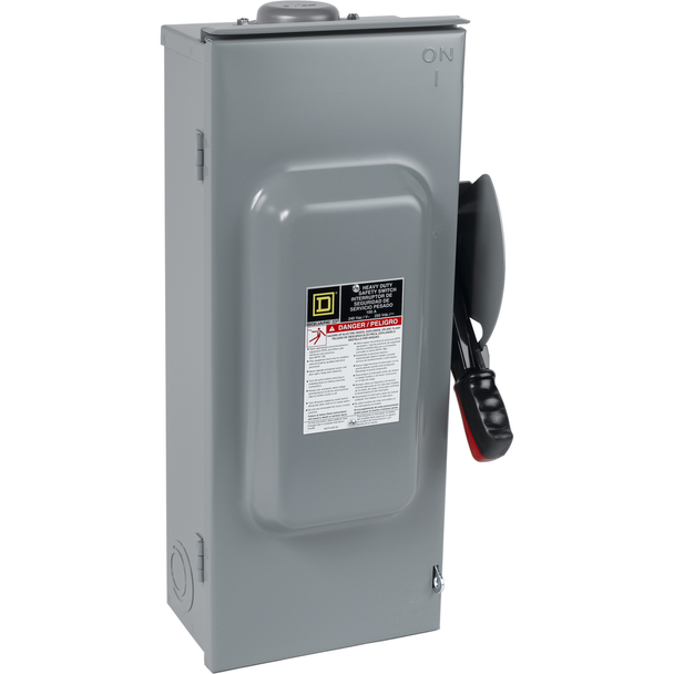 Schneider Electric H327R Safety switch, heavy duty, fusible, 800A, 3 wire, 3 pole, 250hp, 240VAC/250VDC, NEMA 3R