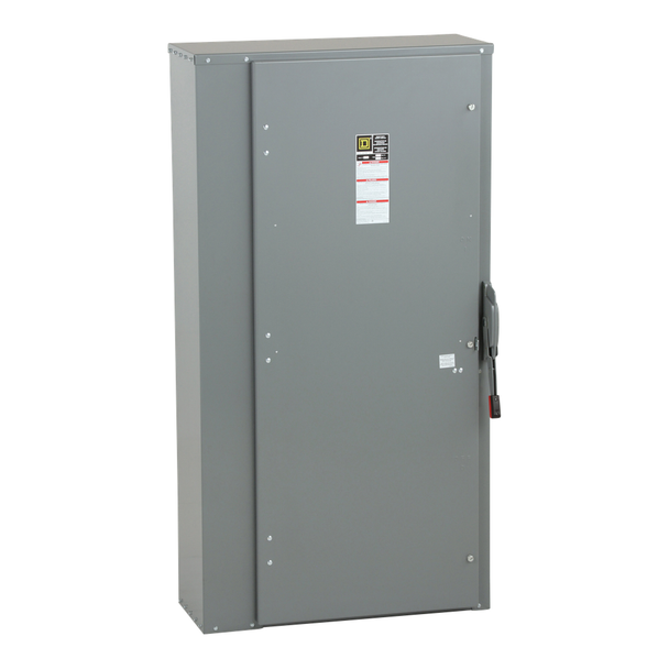 Schneider Electric H368N Safety switch, heavy duty, fusible, 1200A, 3 pole, 500hp, 600VAC/DC, neutral factory installed, NEMA1