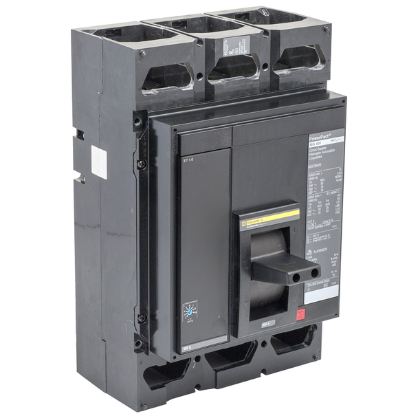 Schneider Electric MGF26400 Circuit breaker, PowerPacT M, 400A, 2 pole, 600VAC, 18kA, busbar, ET 1.0, 80%