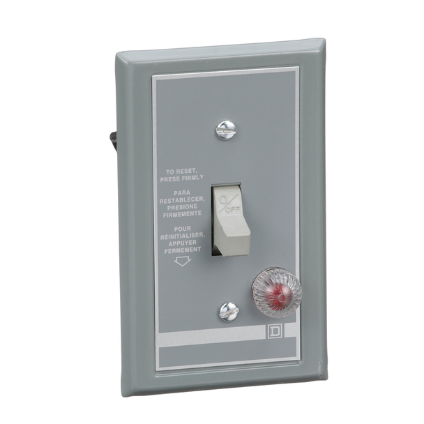 Schneider Electric 2510FF1P Manual Starter, fractional horsepower, 16A, 1 pole, 1 HP at 277 VAC, toggle operated, red indicator, NEMA 1 flush mount