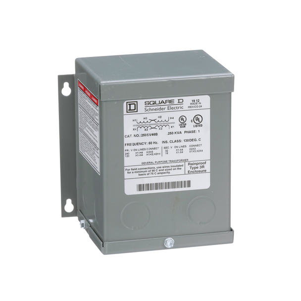 Schneider Electric 250SV46B Transformer, buck boost, encapsulated, 0.25kVA, 1 phase, 120x240V primary, 16/32V secondary, NEMA 3R, 80C rise