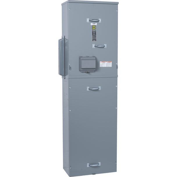 Schneider Electric EZM1400CBU Main circuit breaker unit, EZ Meter-Pak, 400A, 120/240VAC, 1ph/3W, 400A bus, 100kA, UG, Type 3R, EUSERC