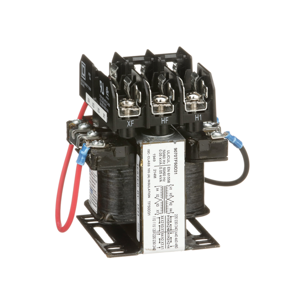 Schneider Electric 9070TF50D31 Industrial control transformer, Type TF, 1 phase, 50VA, 240x480V primary, 120/240V secondary, 50/60Hz