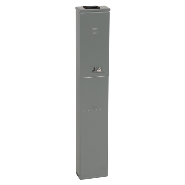 Schneider Electric MP43X8PED MP Meter Pak, wall mount pedestal for MP Meter Pak, for 2 positions, 125 A, 43 by 8 inches