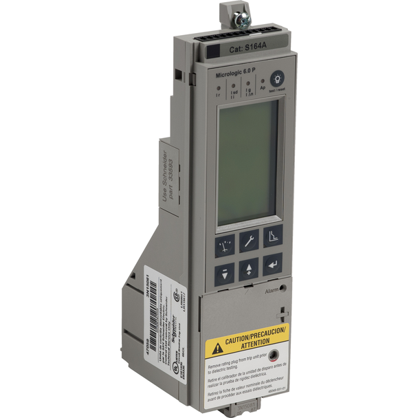 Schneider Electric S164A Trip unit, PowerPact P, R, with rating plug, Micrologic 6.0P, LSIG protection, metering and advanced protection