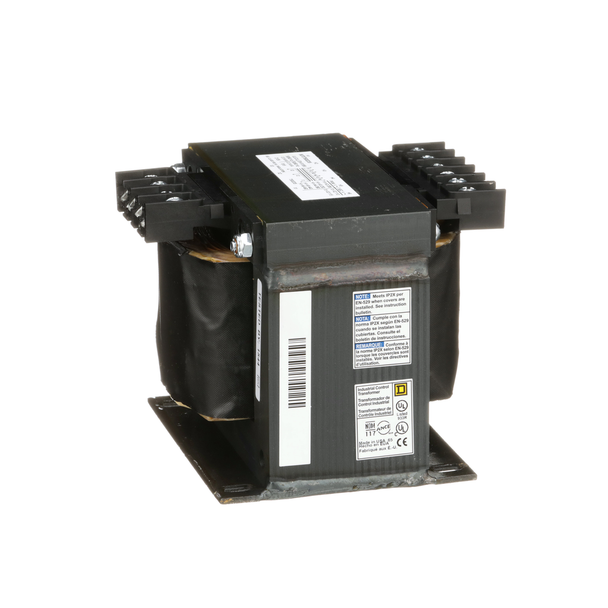 Schneider Electric 9070T500D35 Transformer, Type T, industrial control, 500VA, 1 phase, 208/230/380/440/460V primary, 110/115V secondary, 115C rise