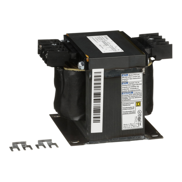 Schneider Electric 9070T500D2 Transformer, Type T, industrial control, 500VA, 1 phase, 240x480V primary, 24V secondary, 115C rise