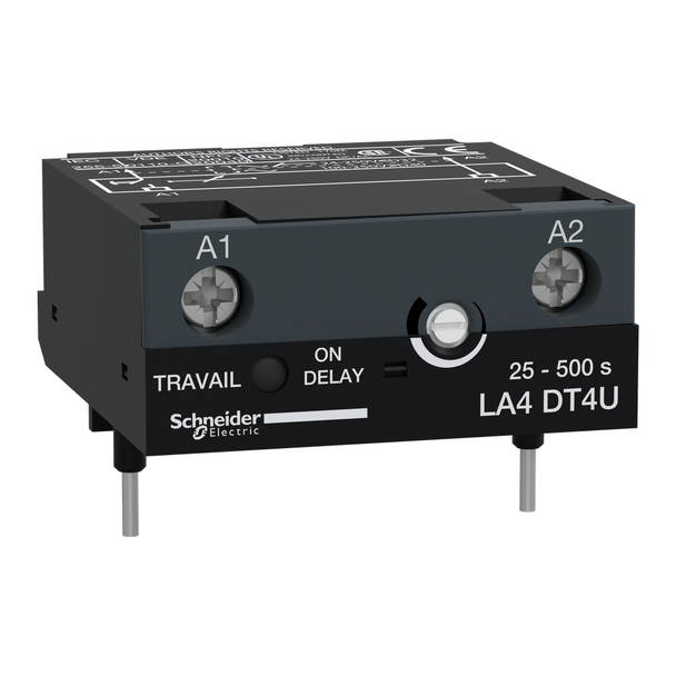 Schneider Electric LA4DT4U electronic timer module - type on delay 25...500 s - 24...250 V DC/AC