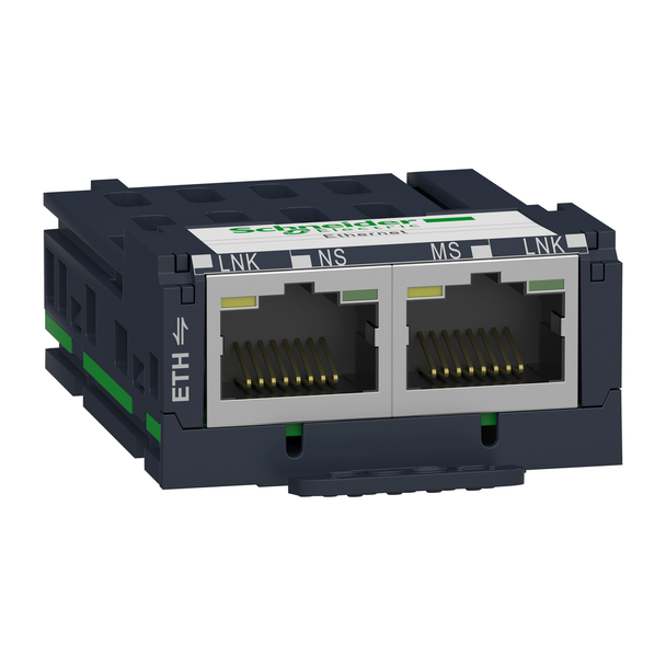 Schneider Electric ZBRCETH Modbus TCP communication module for ZBRN1, Harmony XB5R, 2 Ethernet RJ45 connectors