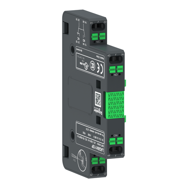 Schneider Electric LAG8N113P Auxiliary contact block,TeSys Giga contactor,1NO + 1NC,lateral face side mounting,push-in terminals L1/R1