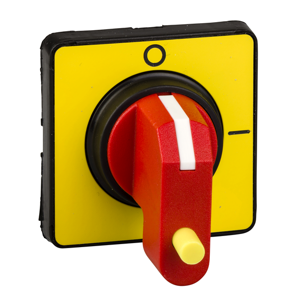 Schneider Electric KCC1YZ Handles and front plates,TeSys Control,red handle,yellow front,1 padlocking,fixing by Ã˜22.5