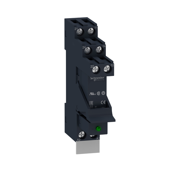 Schneider Electric RSB1A160P7PV Interface plug-in relay, Harmony electromechanical relays, pre-assembled, 16A, 1CO, with LED, 230V AC