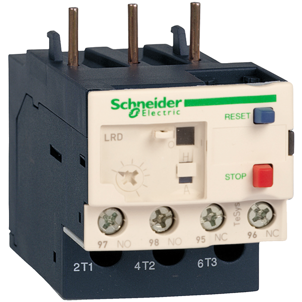 Schneider Electric LR3D036 Thermal overload relay,TeSys Deca,0.25-0.4A,1NO+1NC,class 10A,lugs terminal,for unbalanced loads