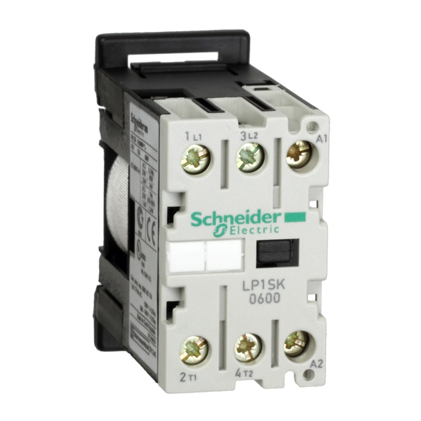 Schneider Electric LP1SK0600BD mini contactor, TeSys SK, 2P(2NO), AC-1, 690V 12A, 24V DC coil