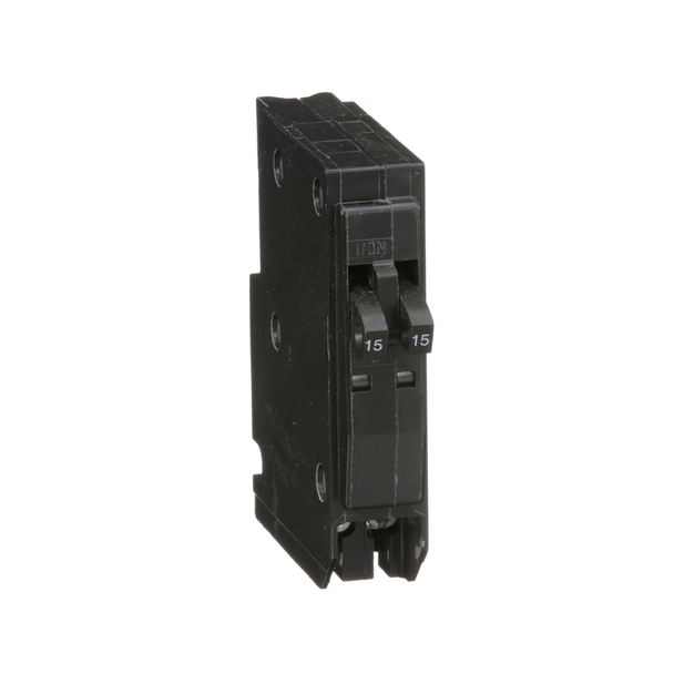 Schneider Electric QOT1515 Tandem mini circuit breaker, QO, 2 x 1 pole at 15A, 120/240VAC, 10kA, plug in