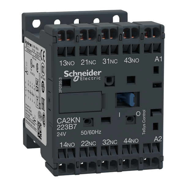 Schneider Electric CA2KN223P7 Control relay, TeSys K, 2 NO + 2 NC, lt or eq to 690V, 230VAC coil