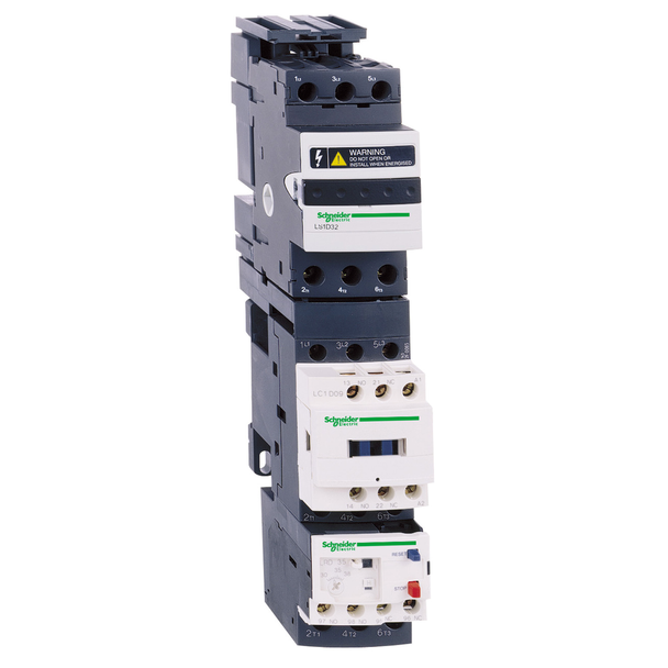 Schneider Electric LS1D30 Fuse Holder, TeSys LS1, 3P, 30A, fuse type CC or KTKR, 0.41in x 1.5in fuse, DIN rail mount, screw type terminals