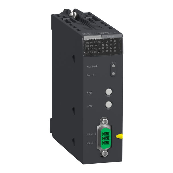 Schneider Electric BMXEIA0100 master module, Modicon X80, upto 62 devices on discrete IO, upto 31 devices on analog IO