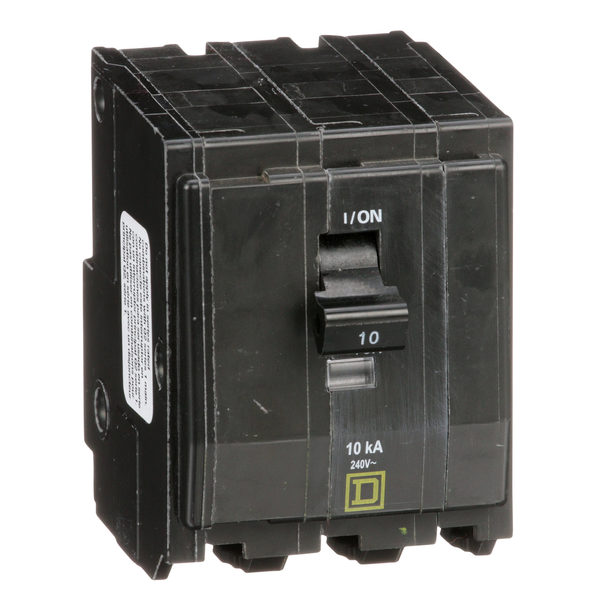 Schneider Electric QO310 Mini circuit breaker, QO, 10A, 3 pole, 120/240VAC, 10kA, plug in