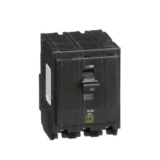 Schneider Electric QO340 Mini circuit breaker, QO, 40A, 3 pole, 120/240VAC, 10kA, plug in