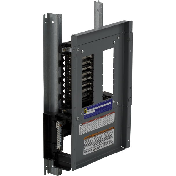 Schneider Electric NQ18L1C14 Panelboard interior, NQ, main lugs, 100A, Cu bus, 18 pole spaces, 1 phase, 3 wire, 240 VAC, 48 VDC, 14 in