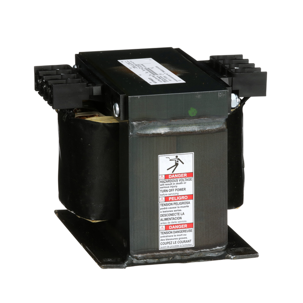 Schneider Electric 9070T500D20 Transformer, Type T, industrial control, 500VA, 1 phase, 208/230/460V primary, 115V secondary, 115C rise