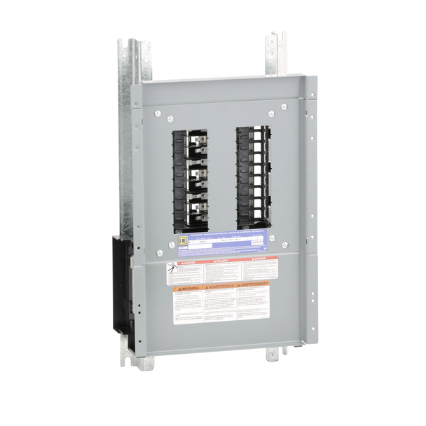 Schneider Electric NQ418L1 Panelboard interior, NQ, main lugs, 100A, Al bus, 18 pole spaces, 3 phase, 4 wire, 240VAC, 48VDC