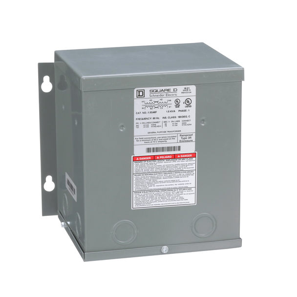 Schneider Electric 1.5S46F Transformer, buck boost, encapsulated, 1.5kVA, 1 phase, 120x240V primary, 16/32V secondary, NEMA 3R, 115C rise