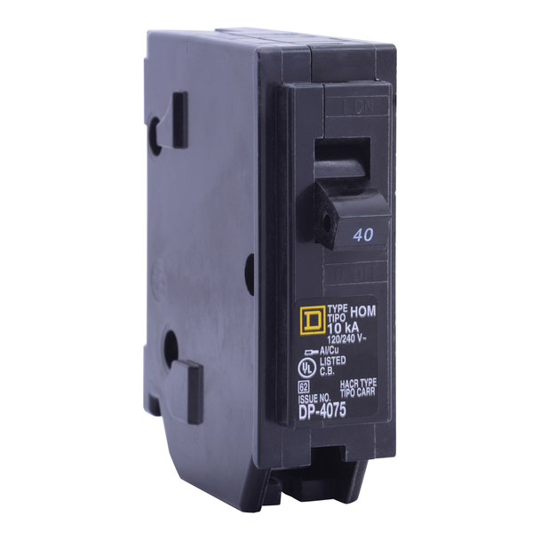 Schneider Electric HOM150CP Mini circuit breaker, Homeline, 50A, 1 pole, 120/240VAC, 10kA AIR, standard type, plug in, UL