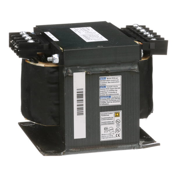 Schneider Electric 9070T750D50 Transformer, Type T, industrial control, 750VA, 1 phase, 240/416/480/600V primary, 99/120/130V secondary, 115C rise