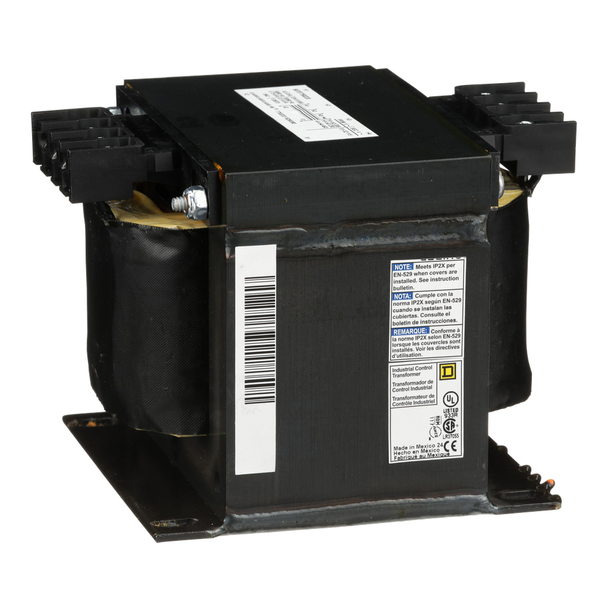 Schneider Electric 9070T750D20 Transformer, Type T, industrial control, 750VA, 1 phase, 208/230/460V primary, 115V secondary, 115C rise