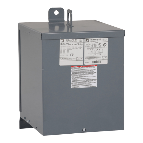 Schneider Electric 10S67F Transformer, dry type, encapsulated, 10kVA, 1 phase, multiple voltages, 13B, 115C rise